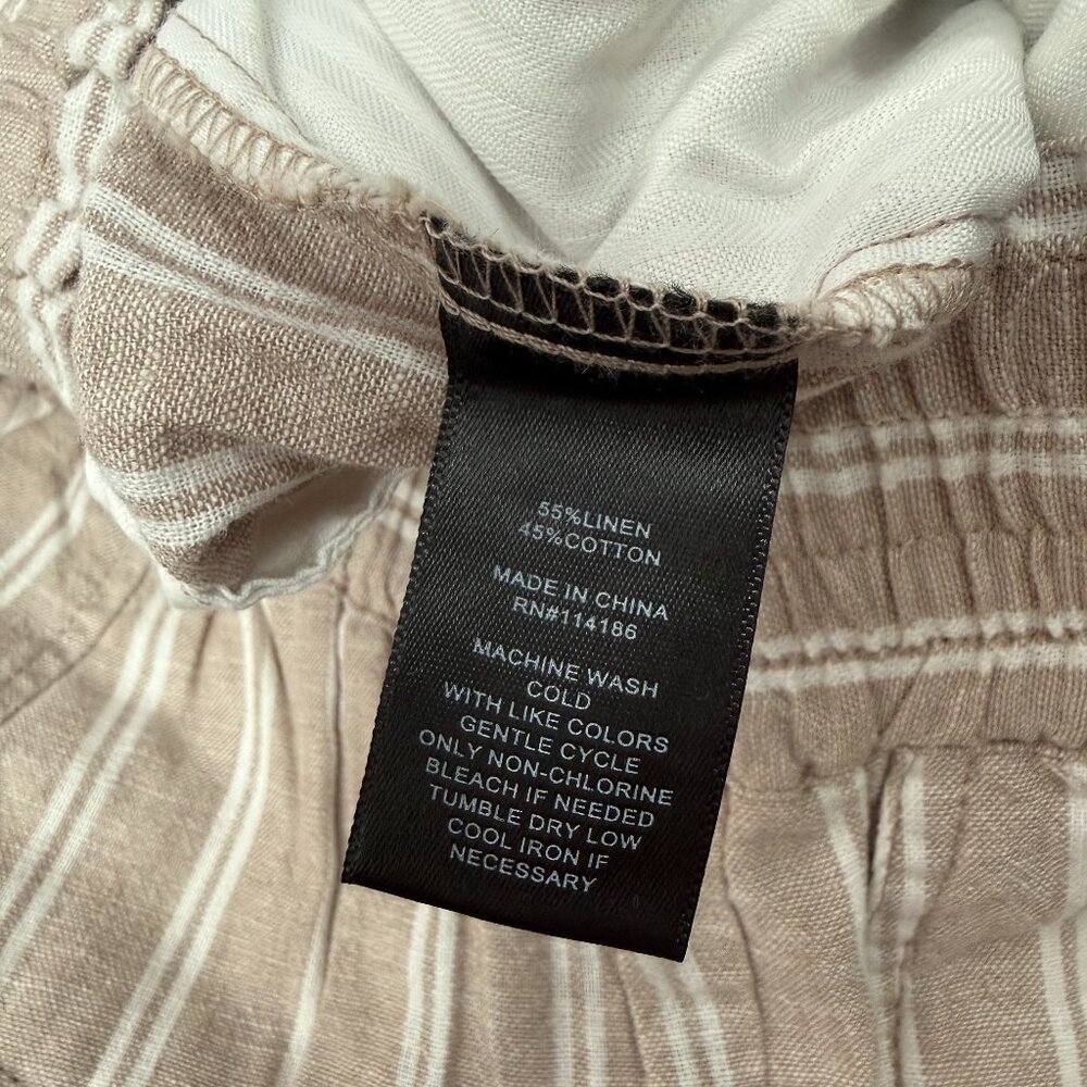 NWT FRYE Linen Striped Wide Leg Pant XS - Picture 9 of 9